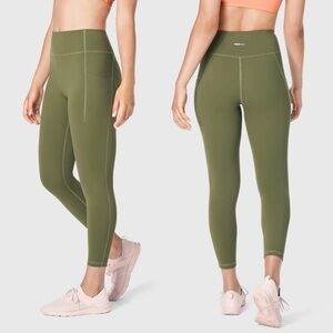 Push FWD Olive Green Training 7/8 Leggings